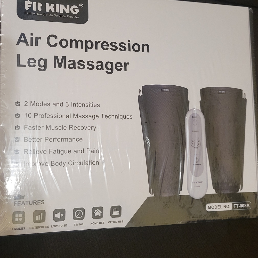 Fit King Air Compression Leg Massager - Black Model NO. FT008A
